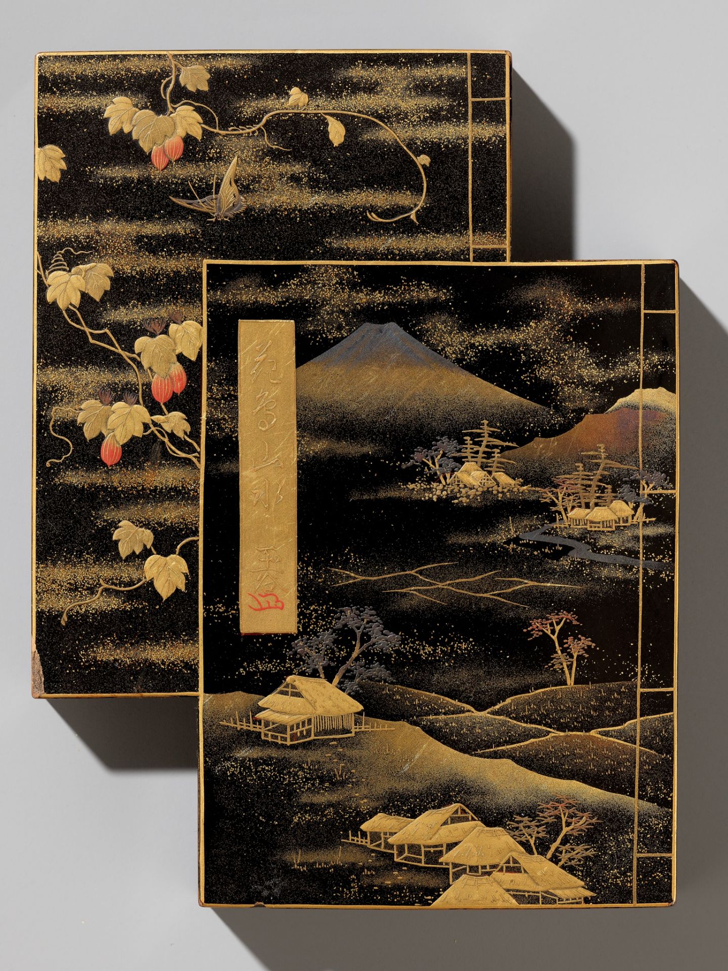 GYOKKOKU: A LACQUER BOX AND COVER WITH A LANDSCAPE - Bild 4 aus 9