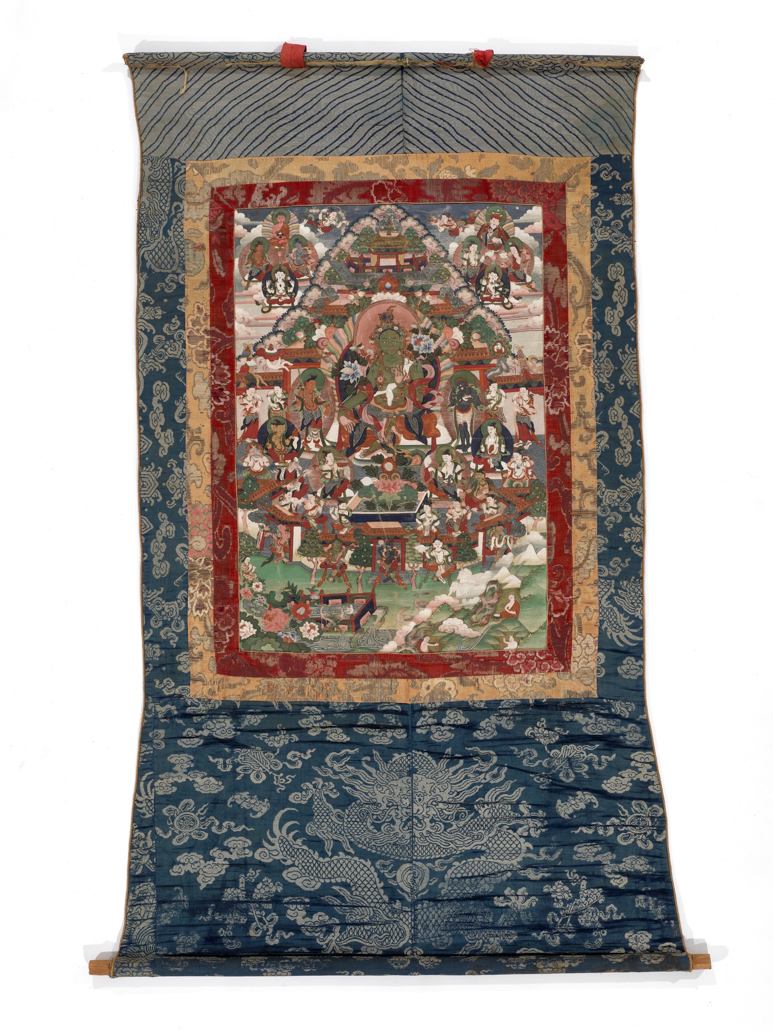 A THANKGA OF GREEN TARA OF THE SANDALWOOD FOREST, YURLOD KURPA, TIBET, 18TH - 19TH CENTURY - Image 2 of 15