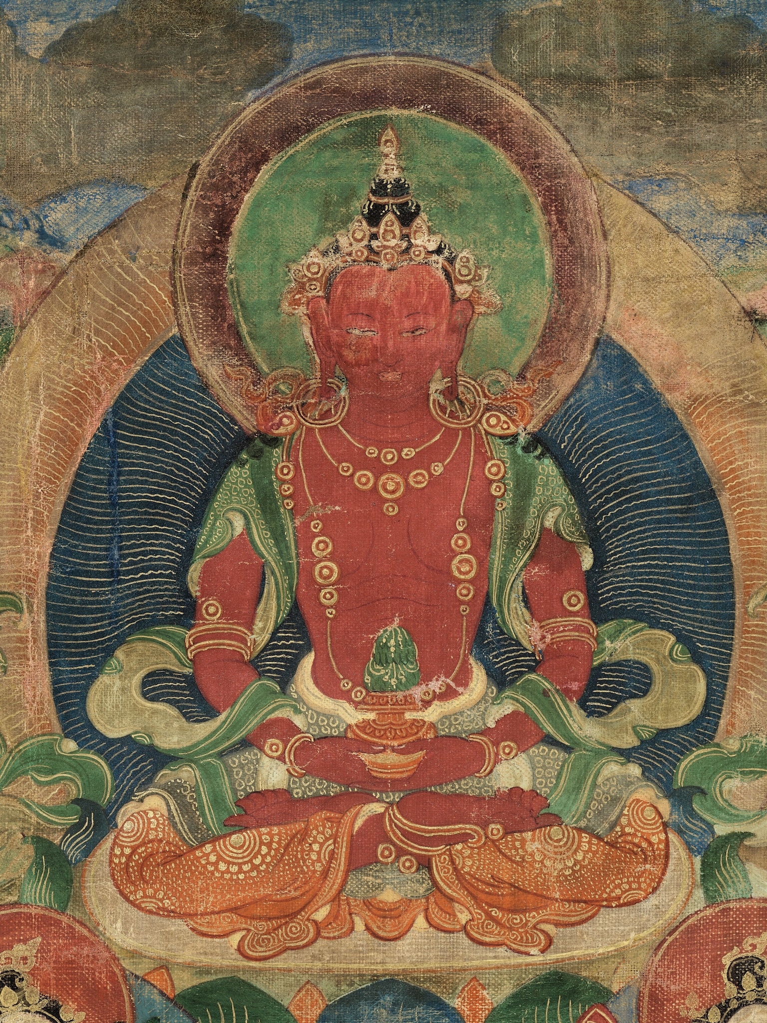 A THANGKA OF RED AMITAYUS, TIBET, 18TH CENTURY - Image 2 of 10