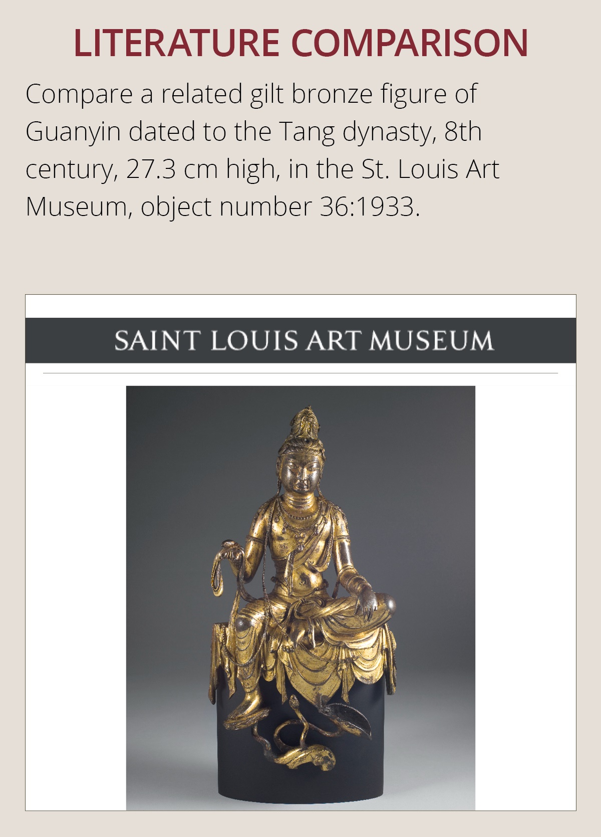 A GILT BRONZE FIGURE OF GUANYIN, PROBABLY TANG DYNASTY - Image 4 of 12