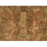 A THANGKA OF EKADASHAMUKHA AVALOKITESHVARA,EASTERN TIBET OR YUNNAN,CIRCLE OF CHOYING DORJE 1604-1674