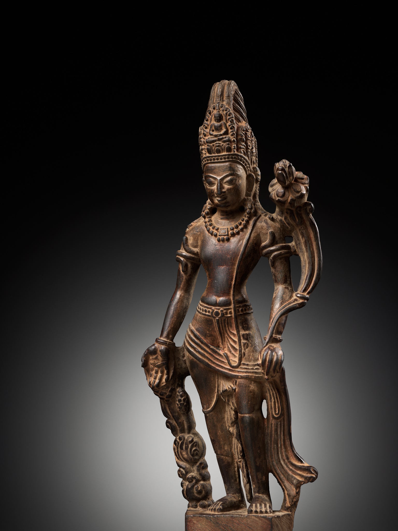 A STONE FIGURE OF PADMAPANI - Image 9 of 10