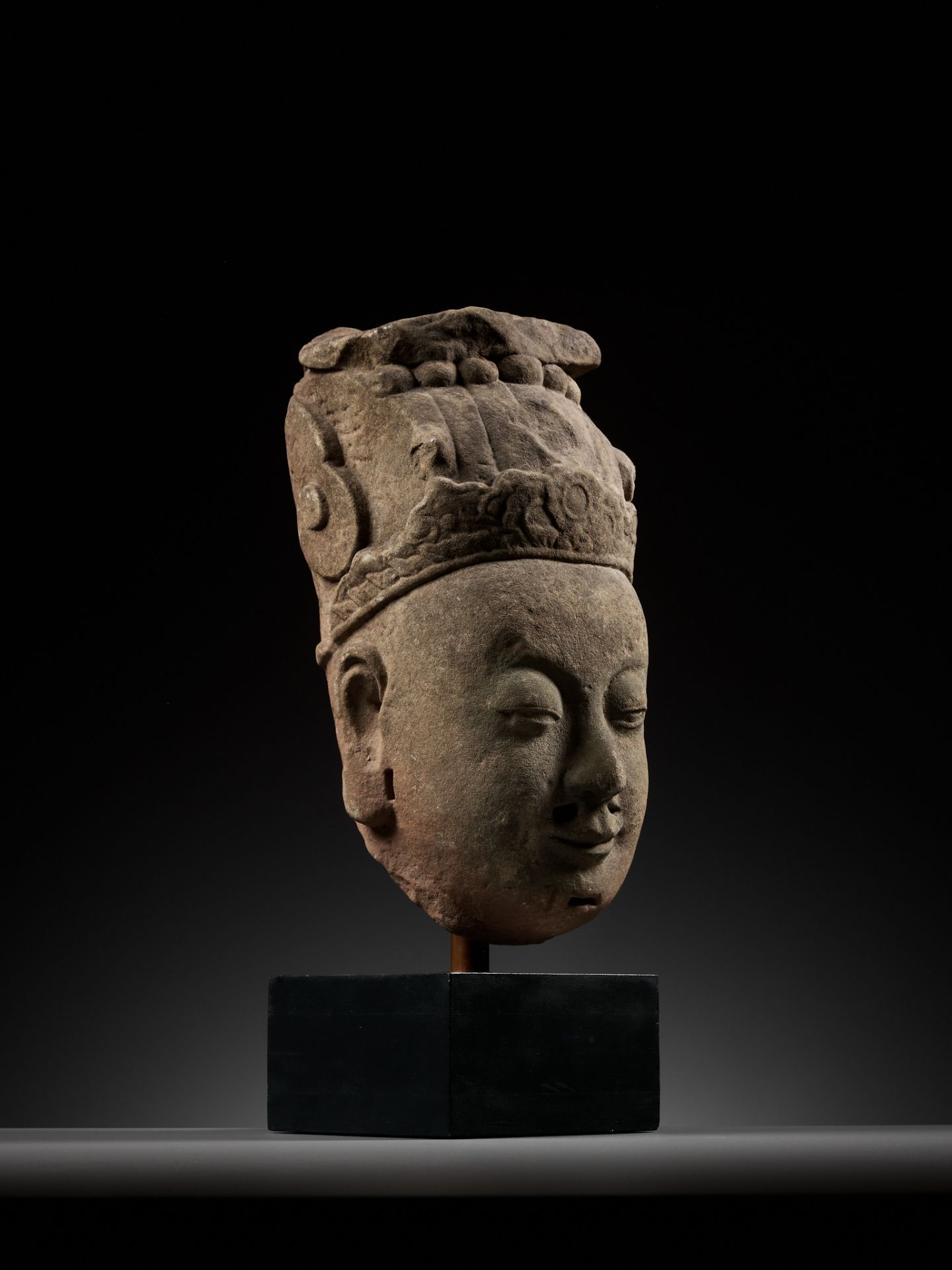 A SANDSTONE HEAD OF AN OFFICIAL, MING DYNASTY - Image 11 of 11