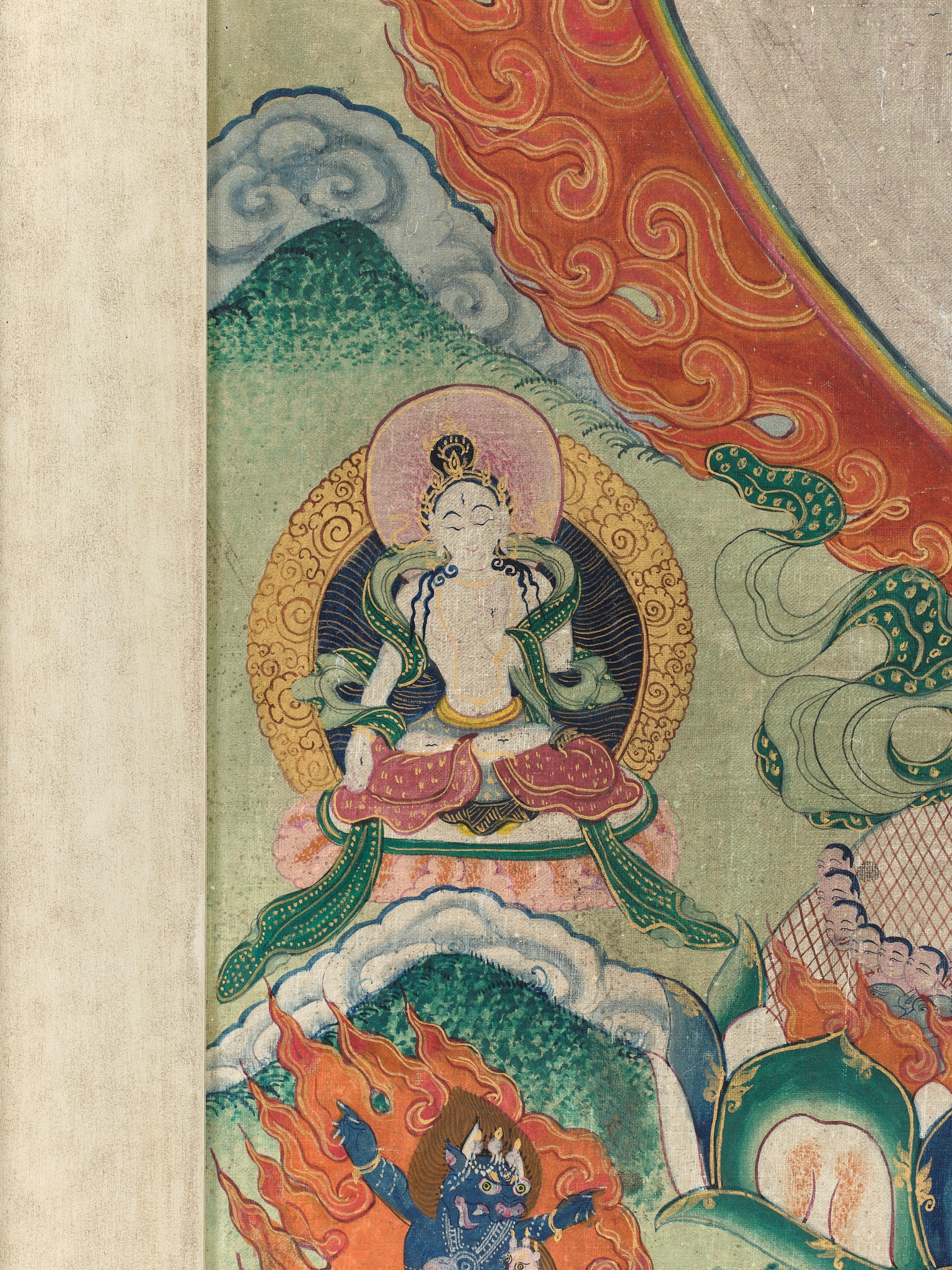 A THANGKA OF USHNISHA SITATAPATRA, TIBET, 18TH-19TH CENTURY - Image 7 of 12