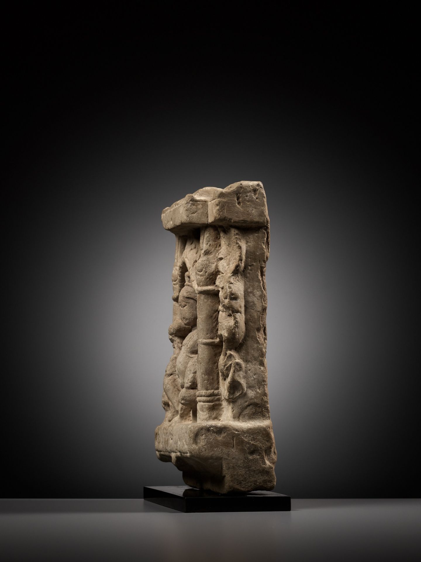 A SANDSTONE FRIEZE DEPICTING KUBERA, CENTRAL INDIA, 9TH-11TH CENTURY - Image 8 of 10