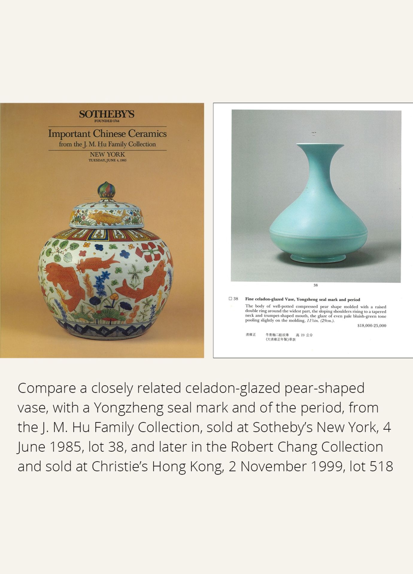 A CELADON-GLAZED PEAR-SHAPED VASE, YONGZHENG MARK AND OF THE PERIOD - Image 6 of 13