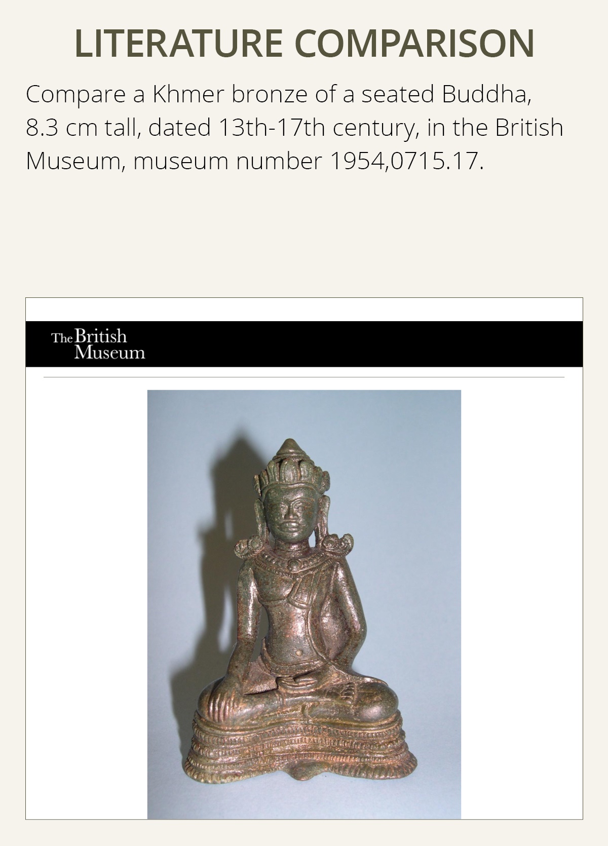 A BRONZE FIGURE OF BUDDHA, ANGKOR PERIOD, KHMER EMPIRE, 12TH CENTURY - Image 5 of 9