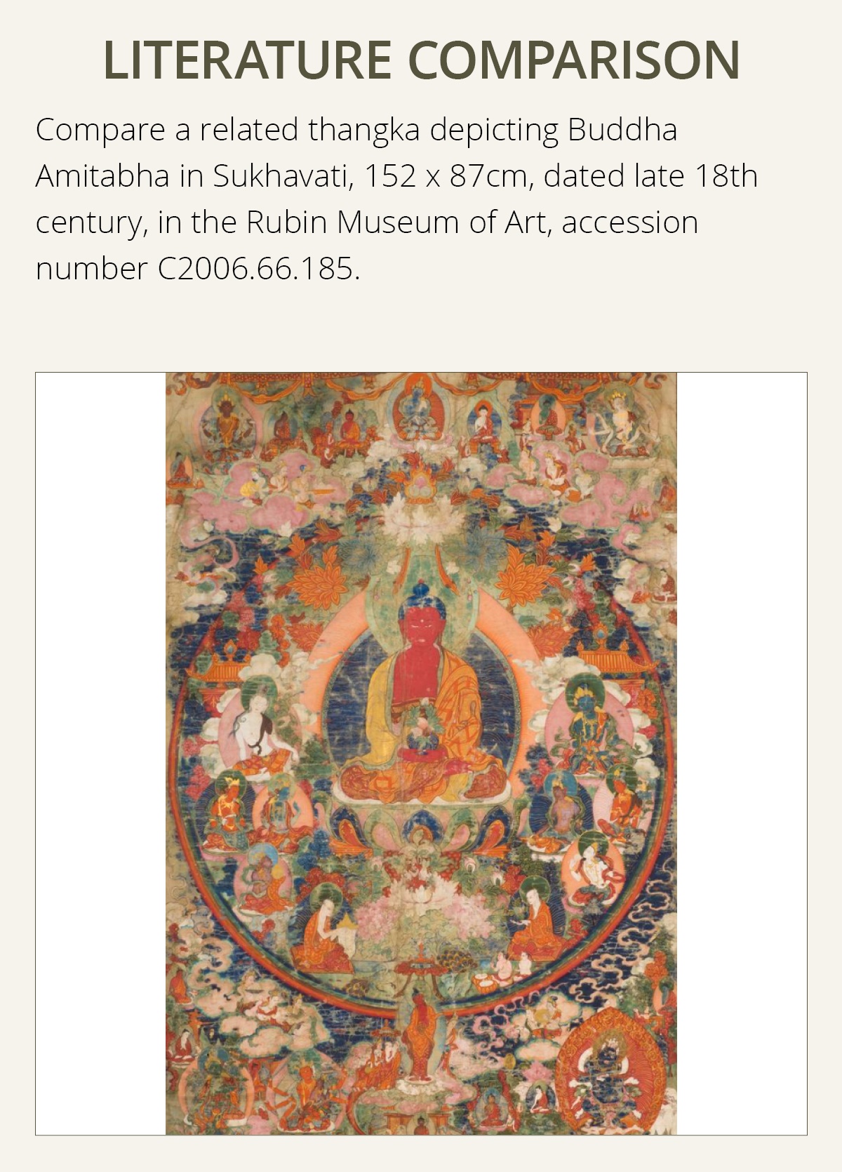 A THANGKA OF BUDDHA AMITABHA IN SUKHAVATI, TIBET, 18TH CENTURY - Image 5 of 12