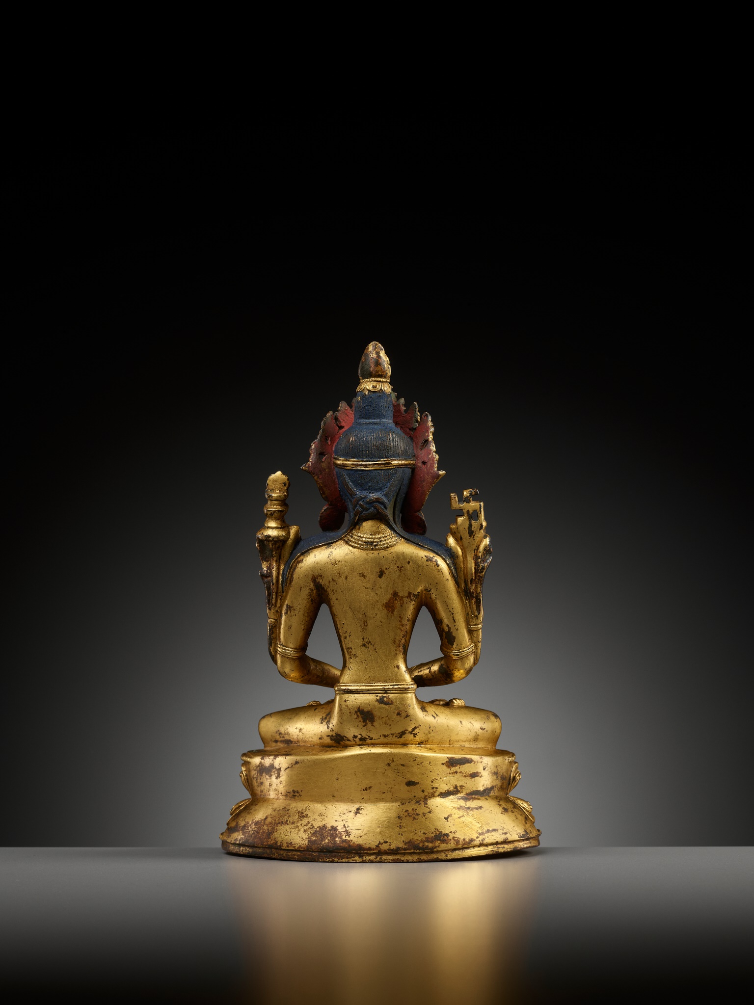 A GILT BRONZE FIGURE OF TONPA SHENRAP - Image 7 of 11