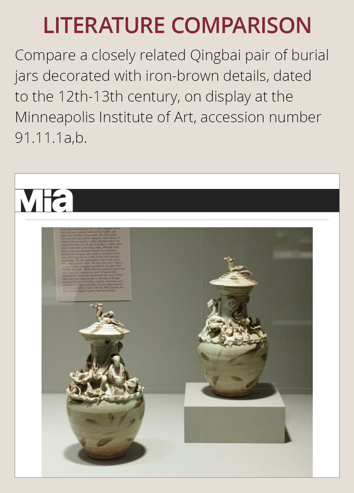 A PAIR OF QINGBAI FUNERARY JARS AND COVERS, SONG DYNASTY - Image 4 of 12