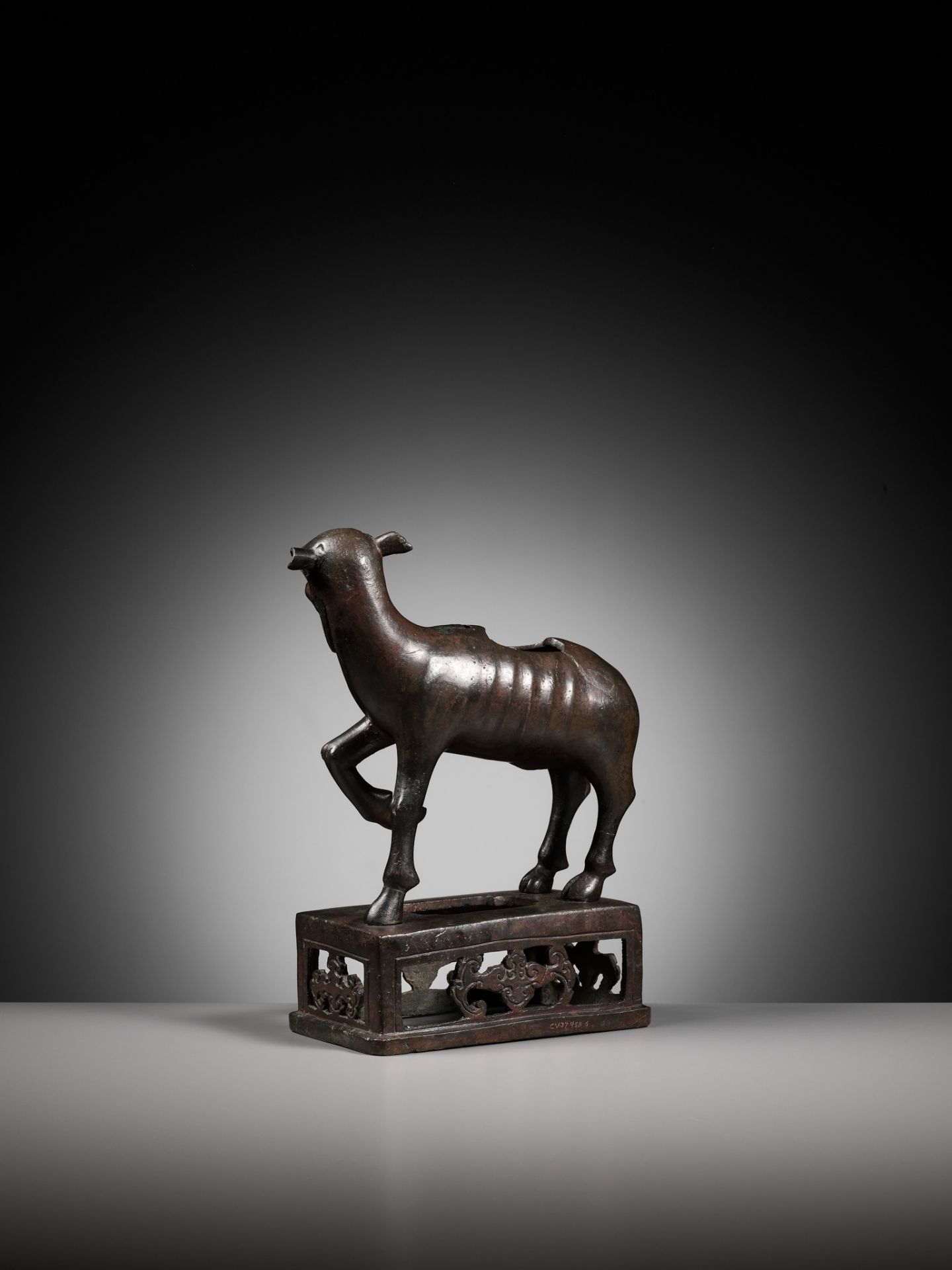 A BRONZE 'GOAT' CENSER, YUAN TO EARLY MING DYNASTY - Image 7 of 9