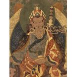 A RICHLY GILT THANGKA DEPICTING PADMASAMBHAVA, TIBET, 18TH/19TH CENTURY