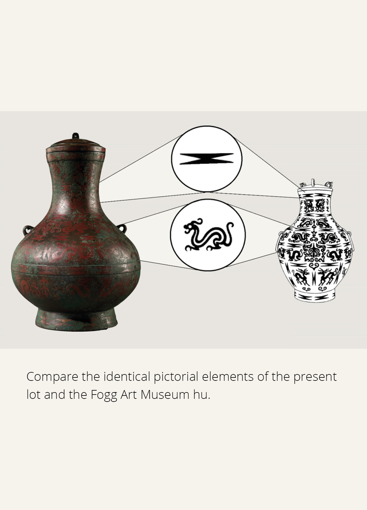 A COPPER-INLAID BRONZE RITUAL WINE VESSEL AND COVER, HU, EASTERN ZHOU DYNASTY - Image 4 of 27