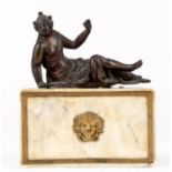 MEISTER DER ITALIENISCHEN RENAISSANCE, Liegende Venus, Bronze, 16./17. Jh.