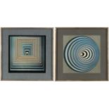 Victor VASARELY (1906-1997), Progressions, 2 Heliogravuren, 1968