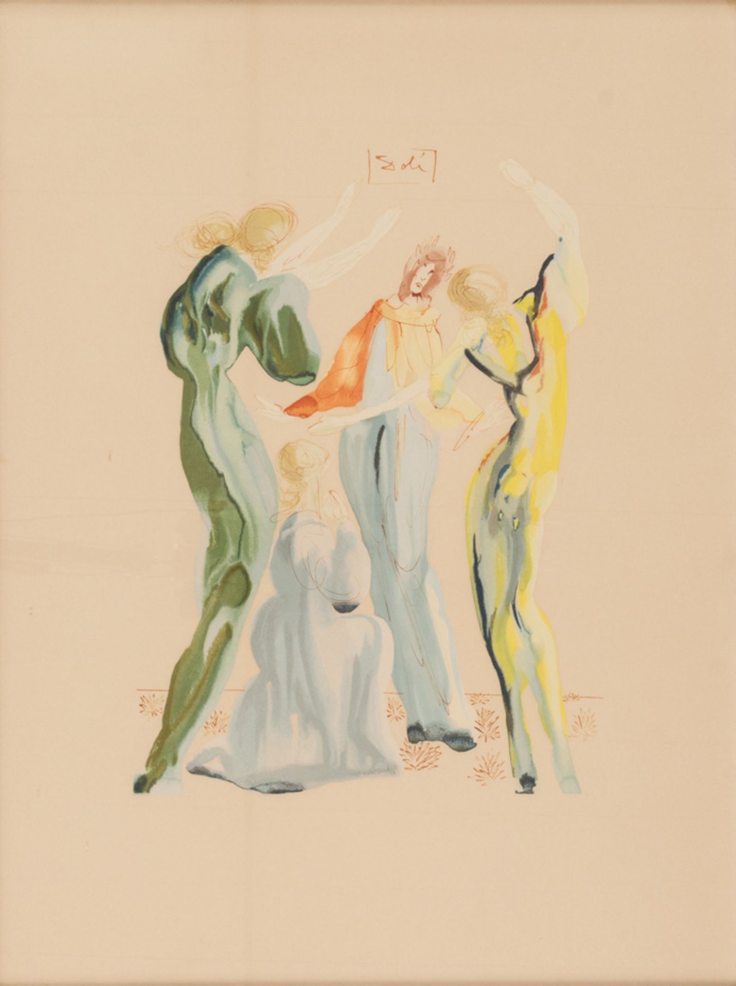 Salvador DALI (1904-1989), La Danse, Grosse Farblithographie, in der Platte signiert - Bild 2 aus 2