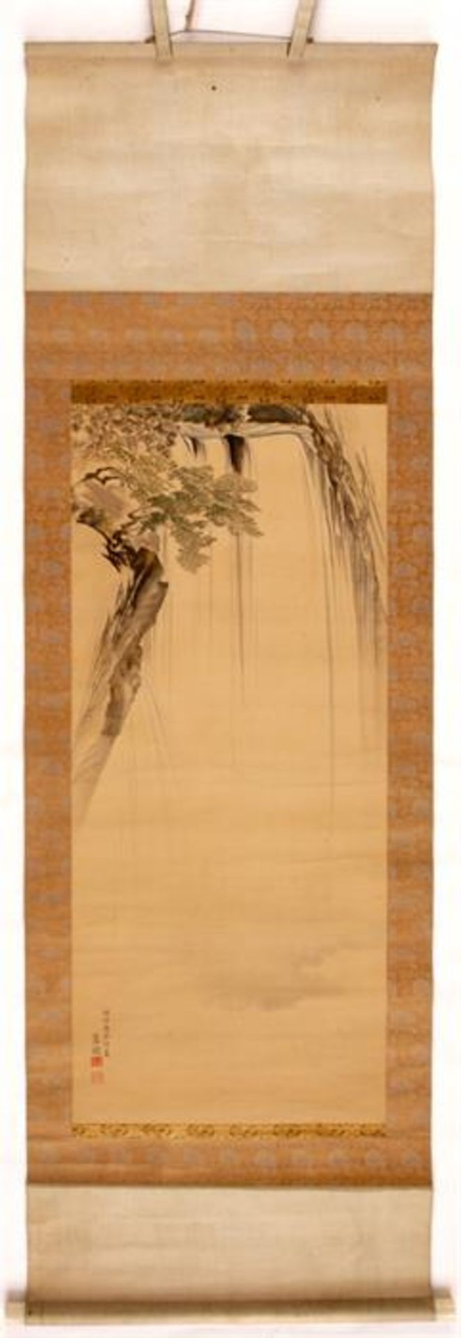 SCROLL PAINTING WITH WATERFALL