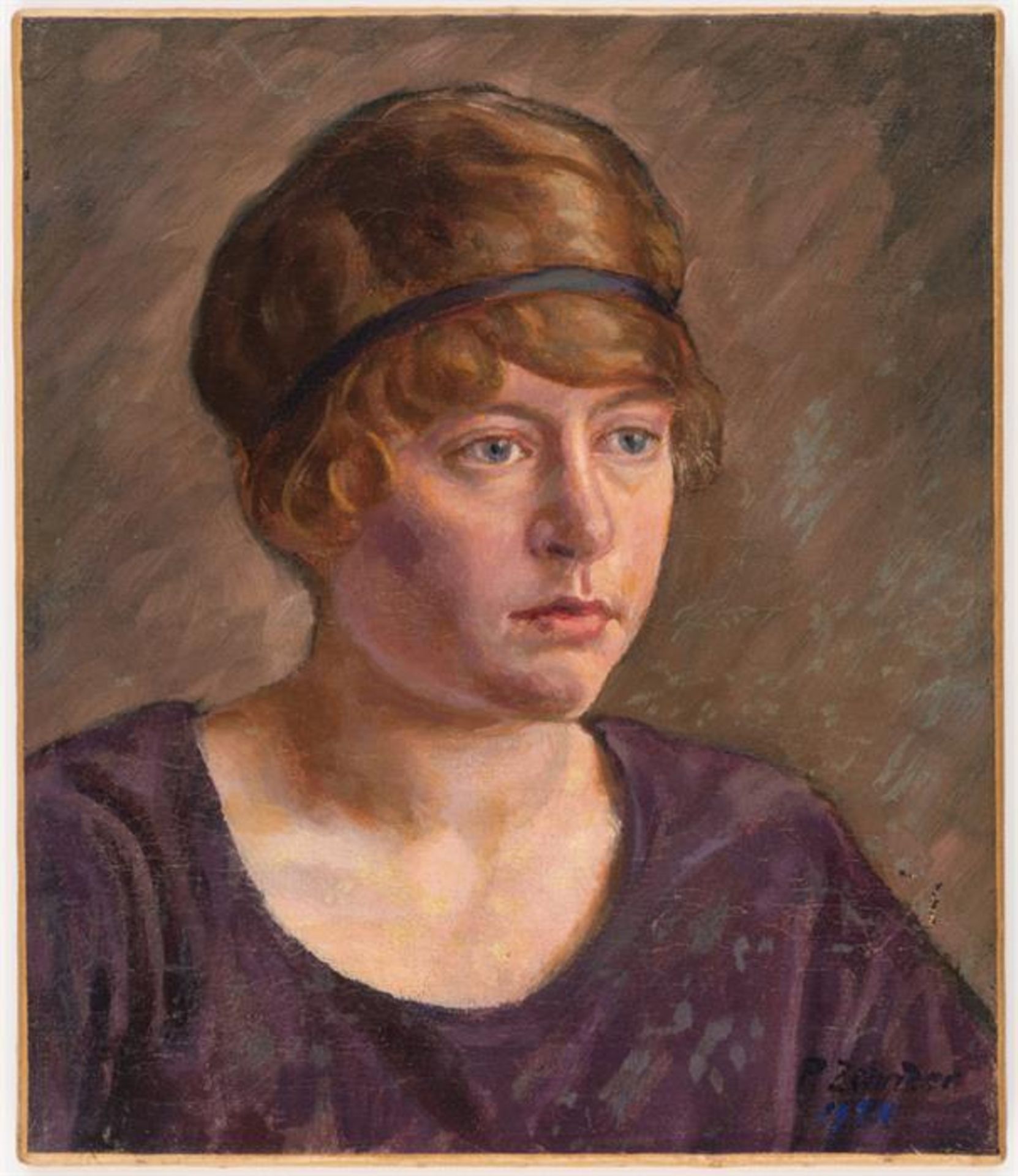 Paul ZEHNDER (1884-1973), Portrait einer jungen Dame, Öl auf Leinwand, signiert