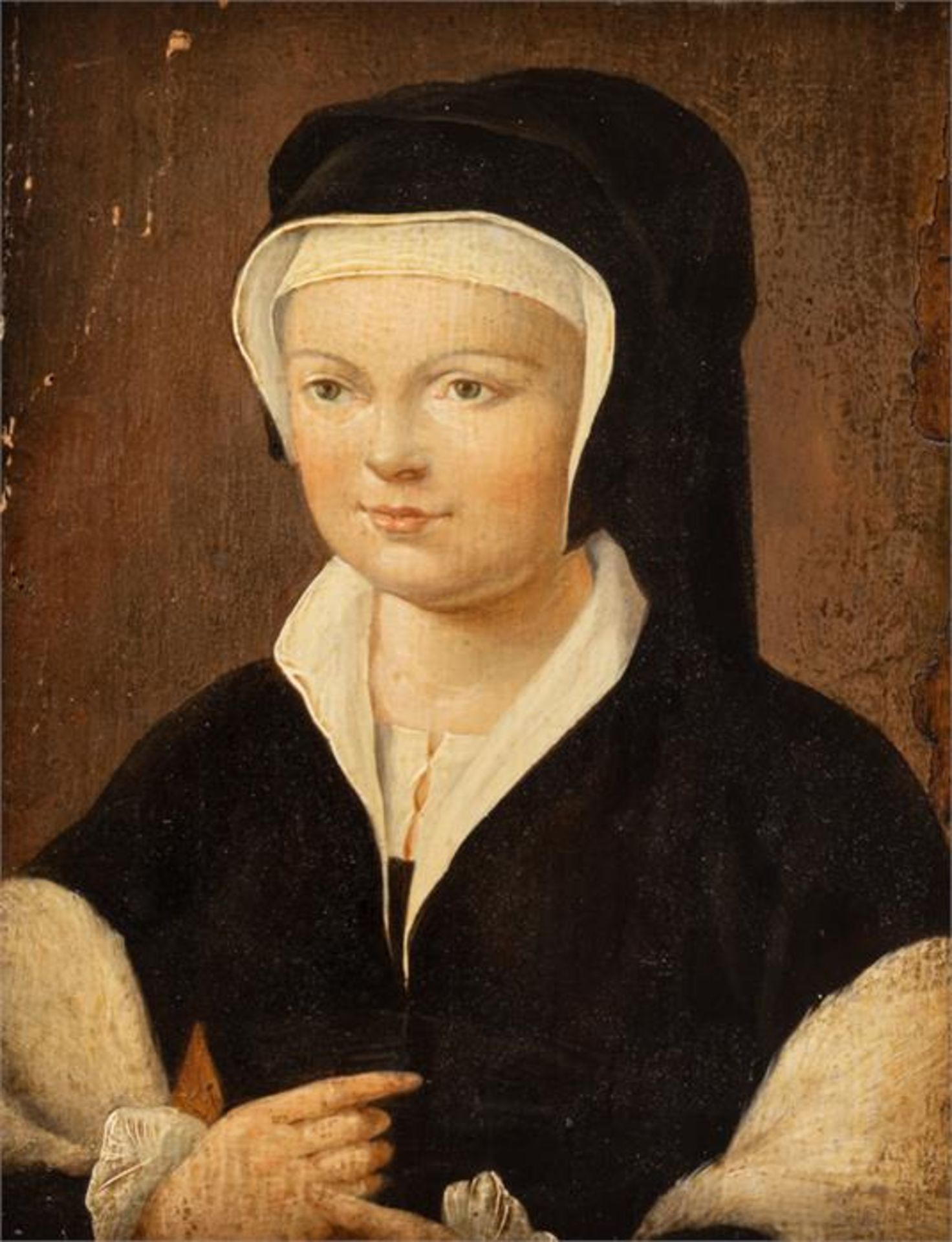 Claude CORNEILLE DE LYON (1500/10-1575), Nachahmer, Louise de Montmorency, Öl auf Holz