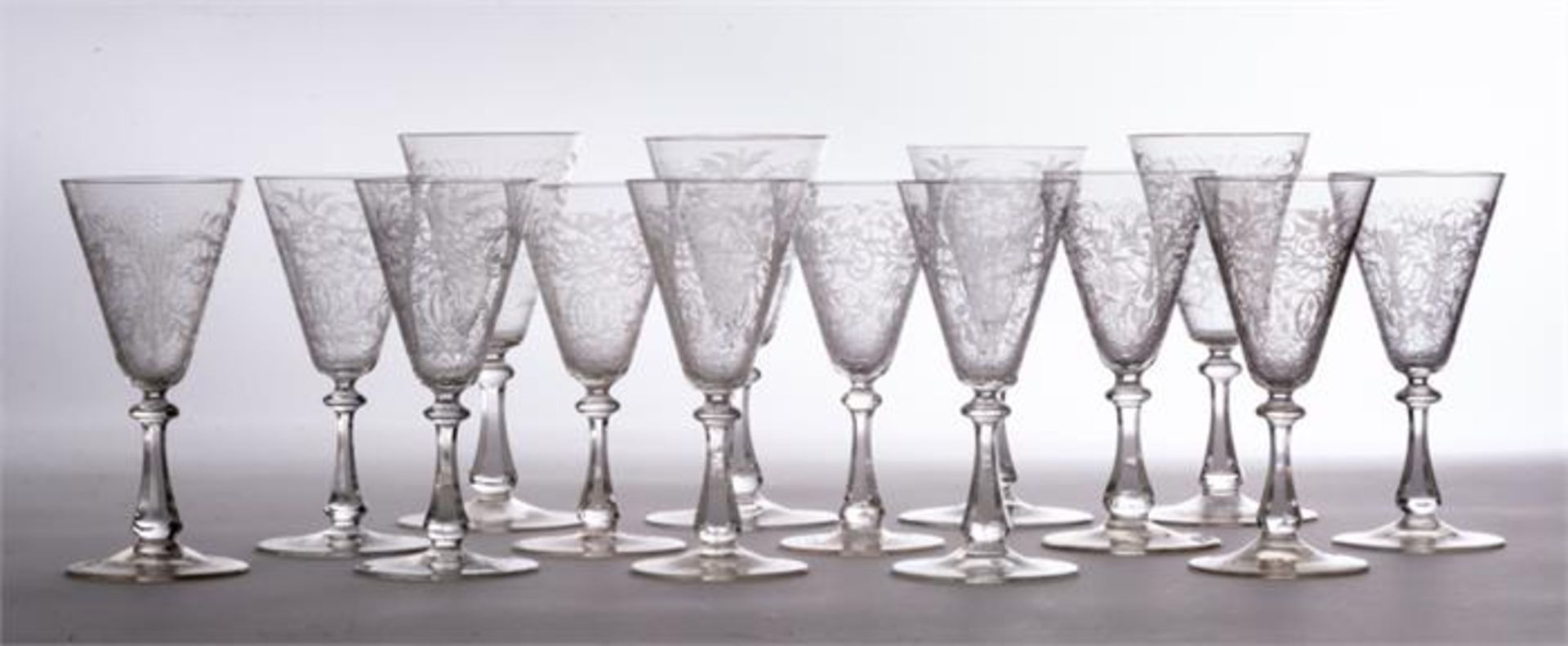 14 LIQUEUR GLASSES BY LOBMEYER