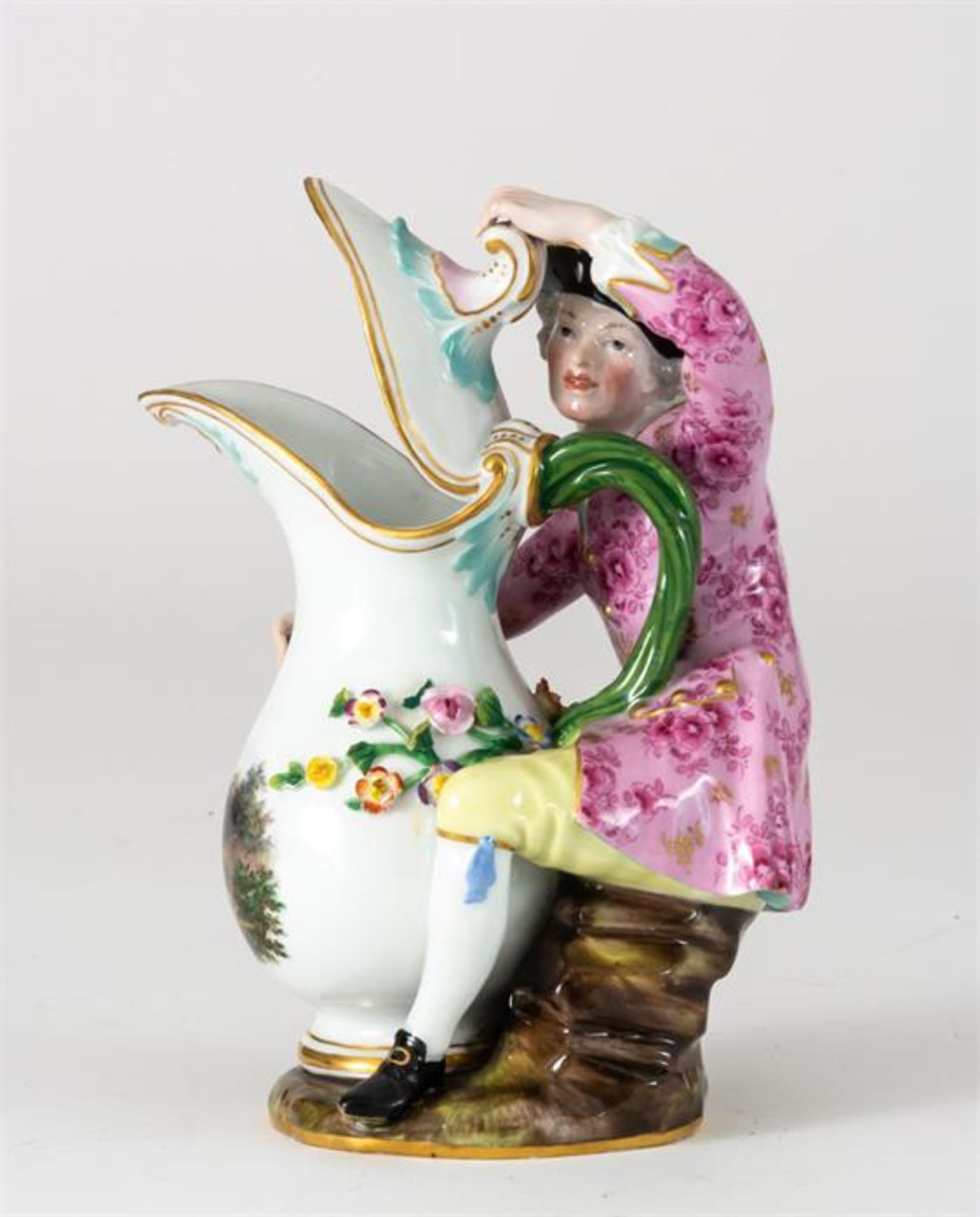 FIGUR MIT KRUG, Feine Porzellanfigur, Meissen, Ende 19./ Anfang 20. Jh.