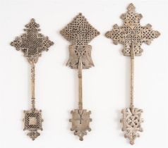 THREE COPTIC BENEDICTION CROSSES