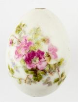 RUSSIAN PORCELAIN EASTER EGG SHOWING FLOWERS