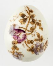 RUSSIAN PORCELAIN EASTER EGG SHOWING FLOWERS