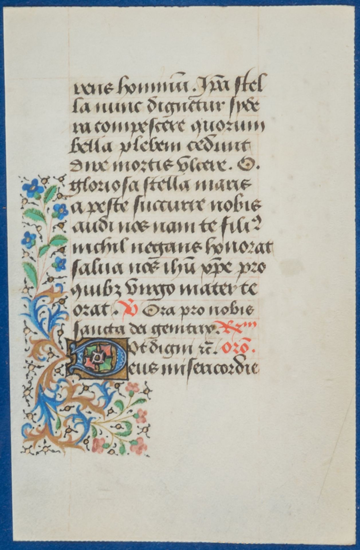 LATIN MANUSCRIPT FROM A BOOK OF HOURS - Image 2 of 2