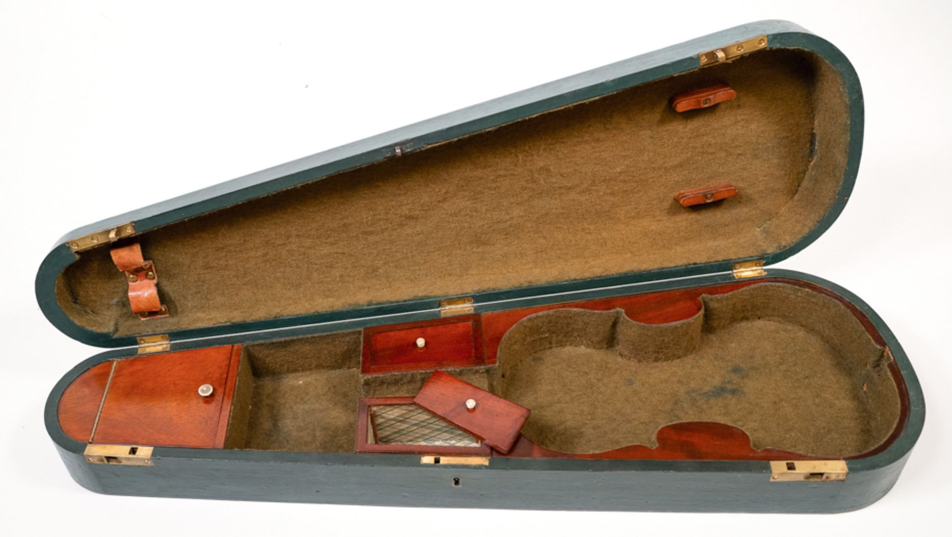 ELEGANT VIOLIN CASE WITH THREE CASKETS GERMANY 19TH CENTURY