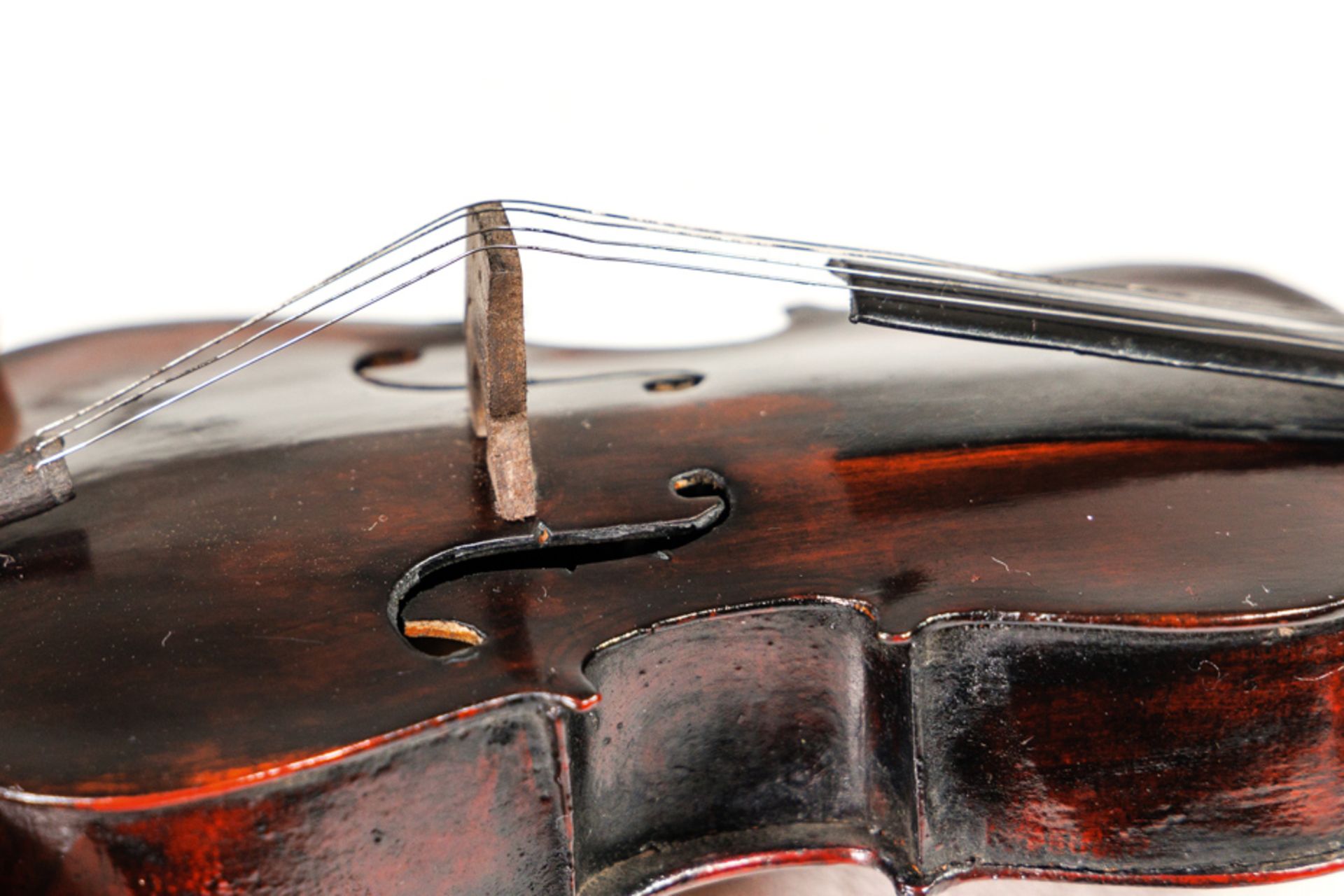 MINIATURE CELLO AND MINIATURE DOUBLE BASS, MATCHING CASES AND BOWS - Image 4 of 6