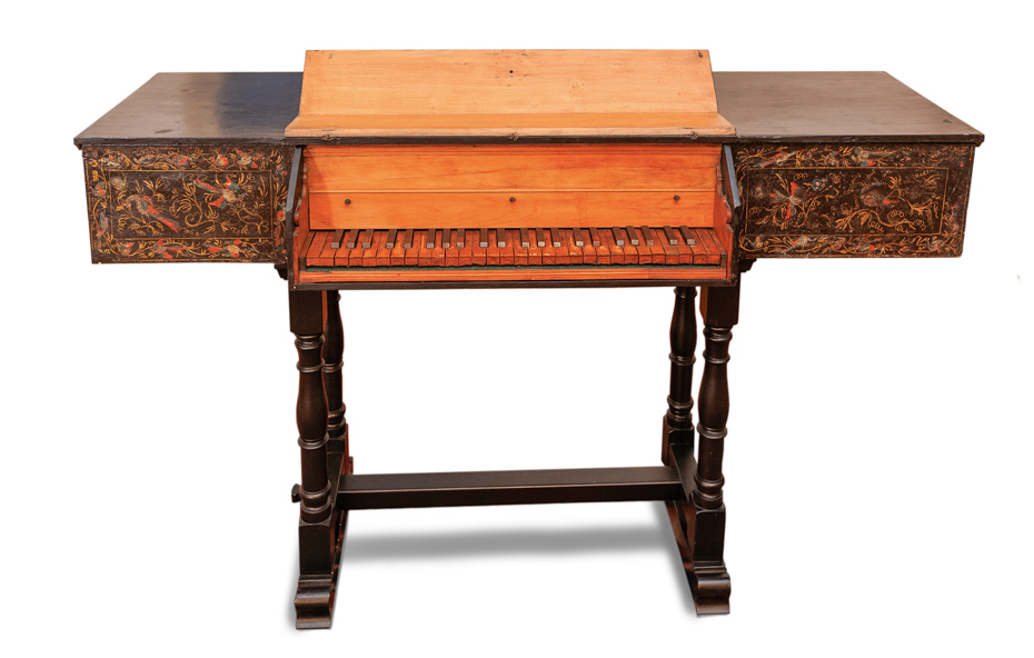 UNSIGNED ITALIAN VIRGINAL WITH CHINOISERIES CIRCA 1650-1700