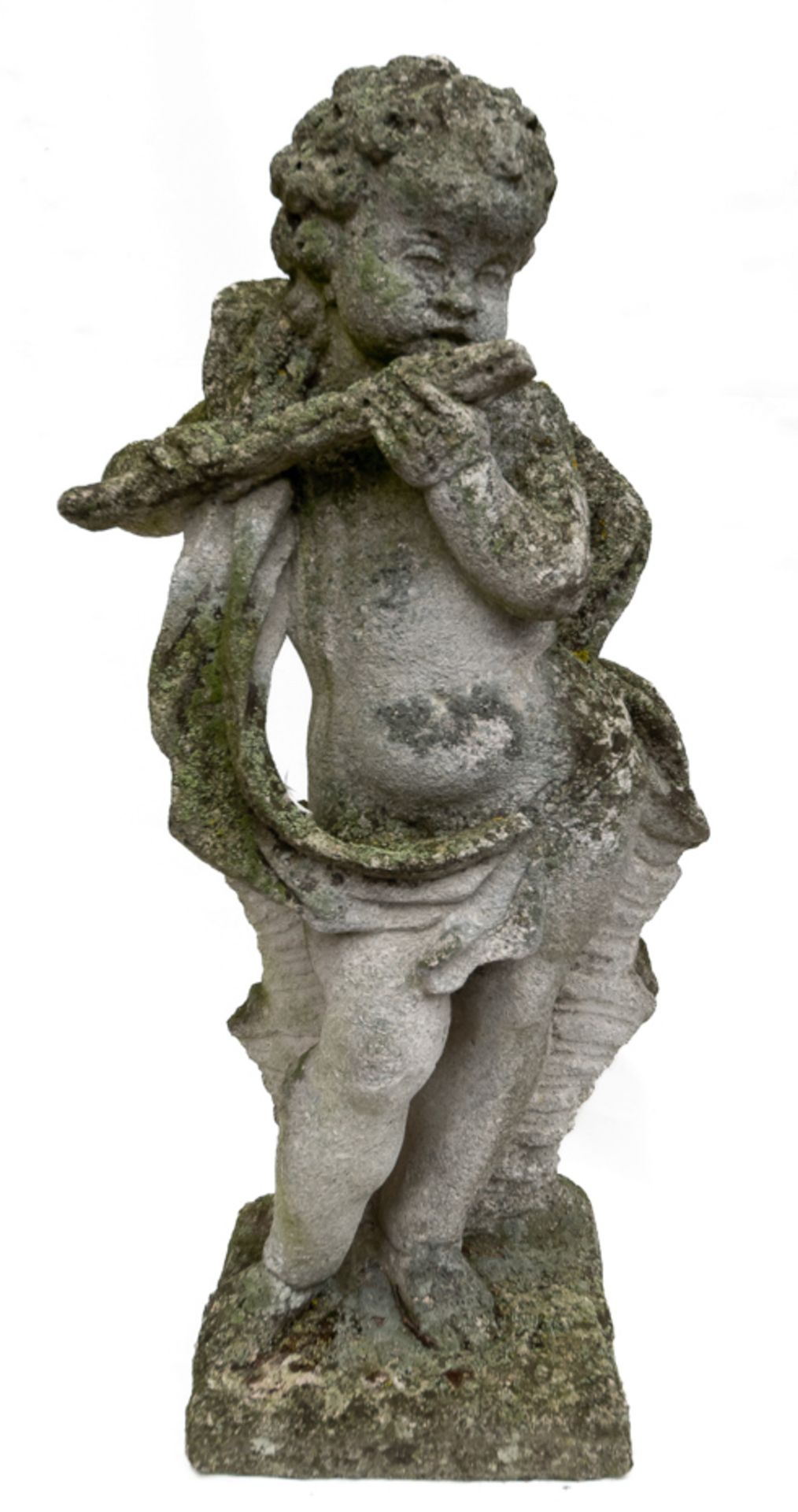 FIGUR EINES FLÖTE SPIELENDEN PUTTO