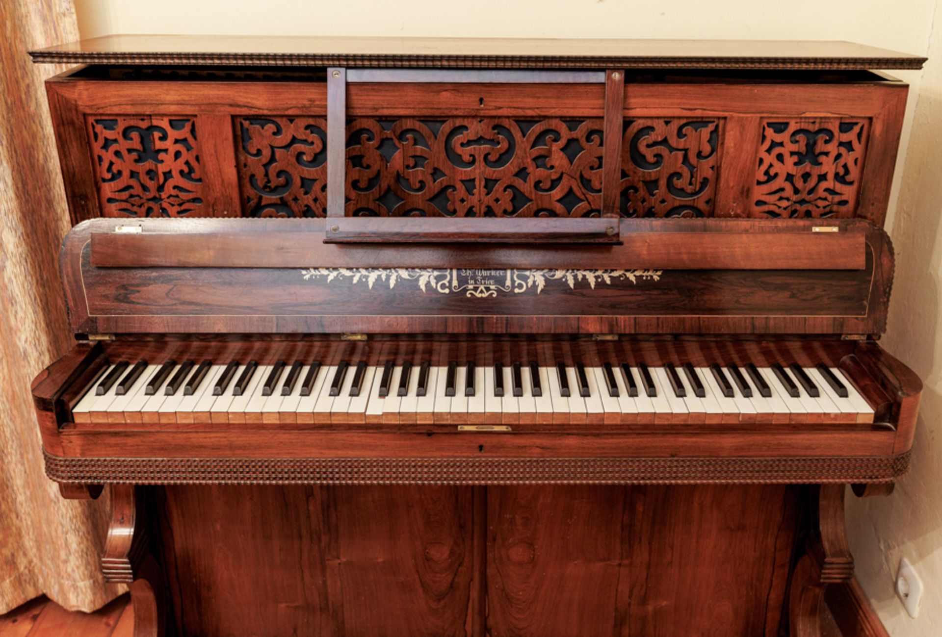 PIANINO BY THOMAS WARKER, TRIER CIRCA 1845 - Image 3 of 5