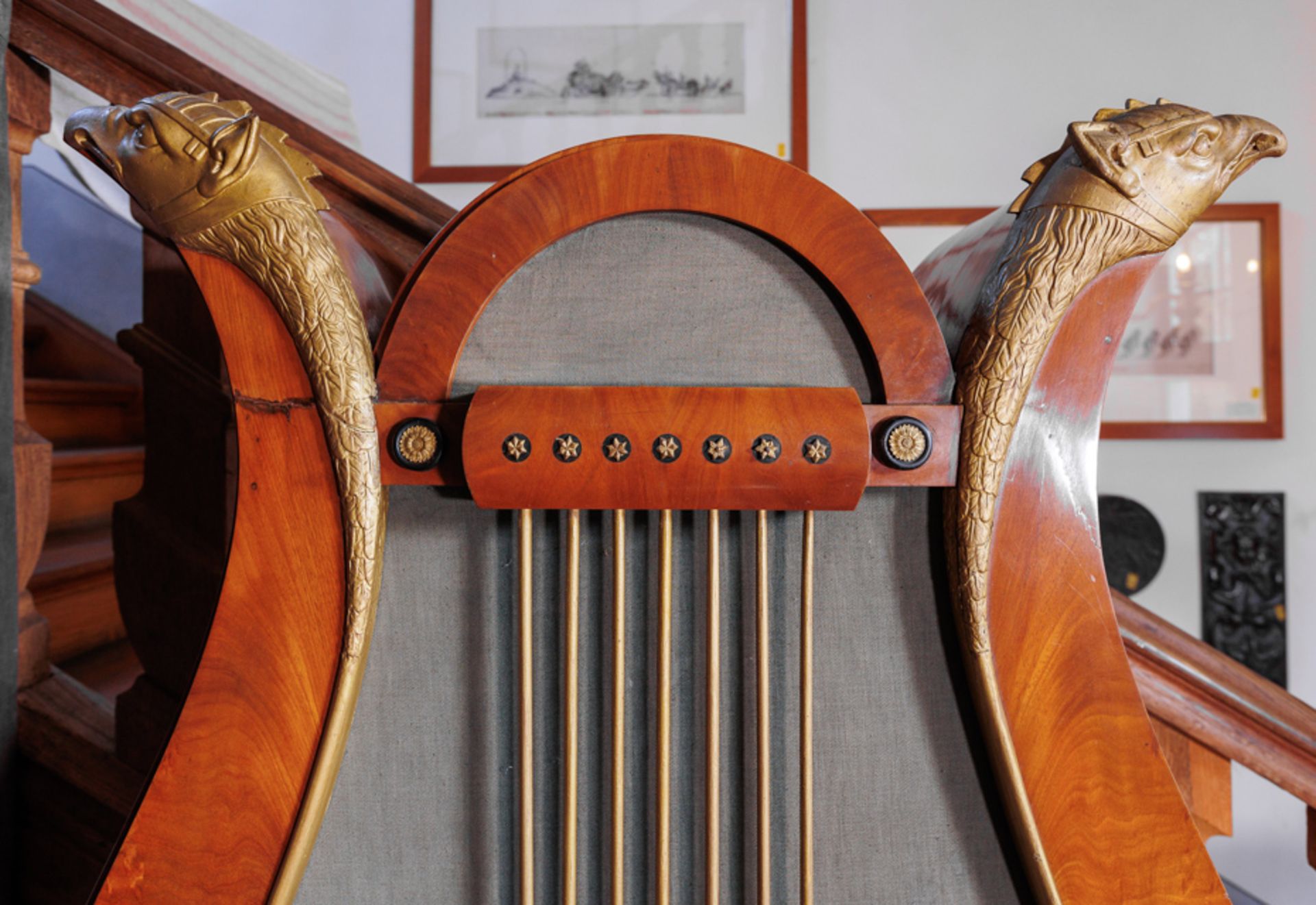 LYRE PIANO BY JOHANN CHRISTIAN SCHLEIP, BERLIN CIRCA 1840-1845 - Image 5 of 6