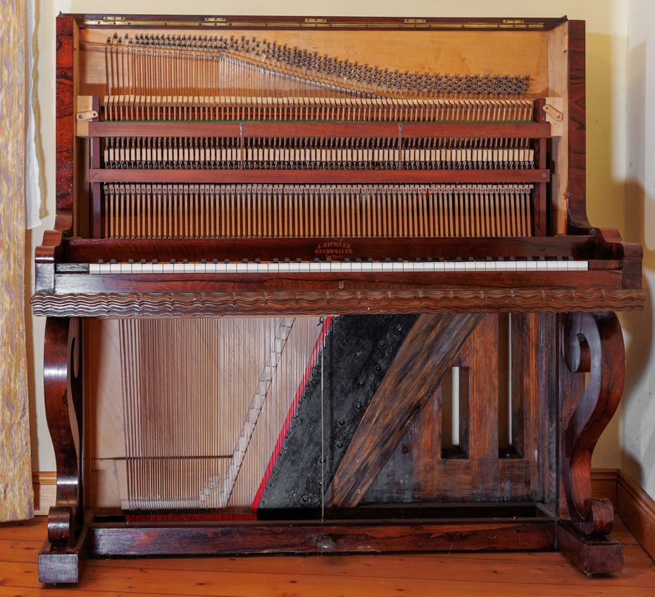 PIANINO BY JOHANN EICHLER, OBERWEILER IM THAL, RHINELAND-PALATINATE, CIRCA 1860 - Image 3 of 5