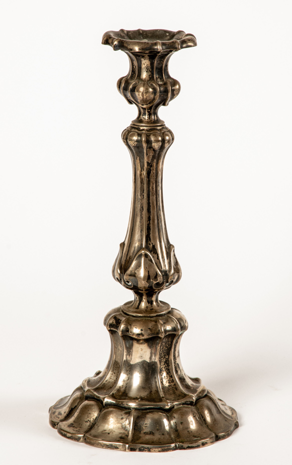 A SILVER CANDLE STICK Silver 800, company signet: IHPSS for Johann Heinrich Philipp Schott &