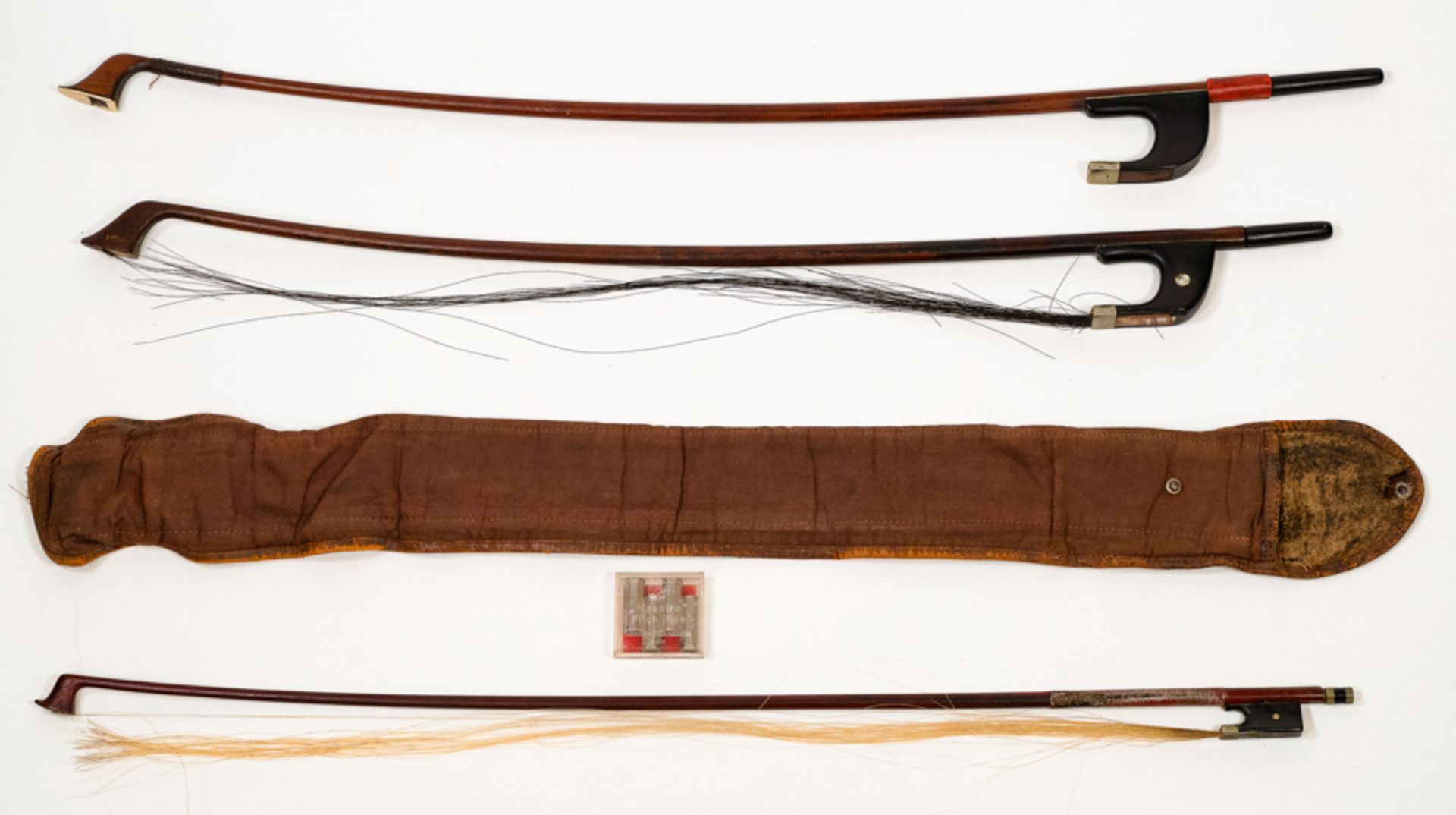 SET OF 2 DOUBLE BASS BOWS AND A VIOLIN BOW - Image 2 of 6