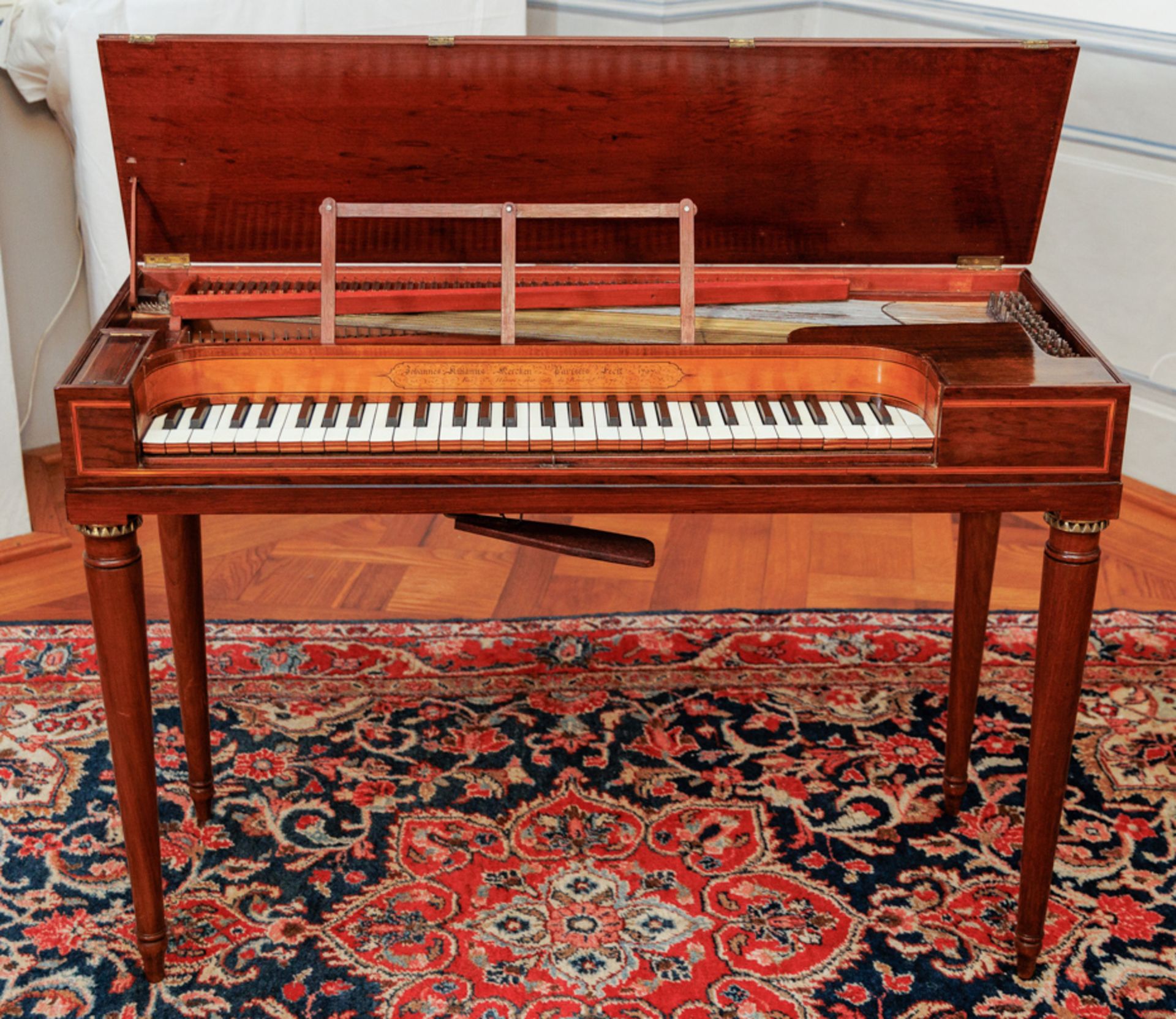 SMALL SQUAREPIANO BY JOHANNES KILIANUS MERCKEN, PARIS 1797 - Image 3 of 5