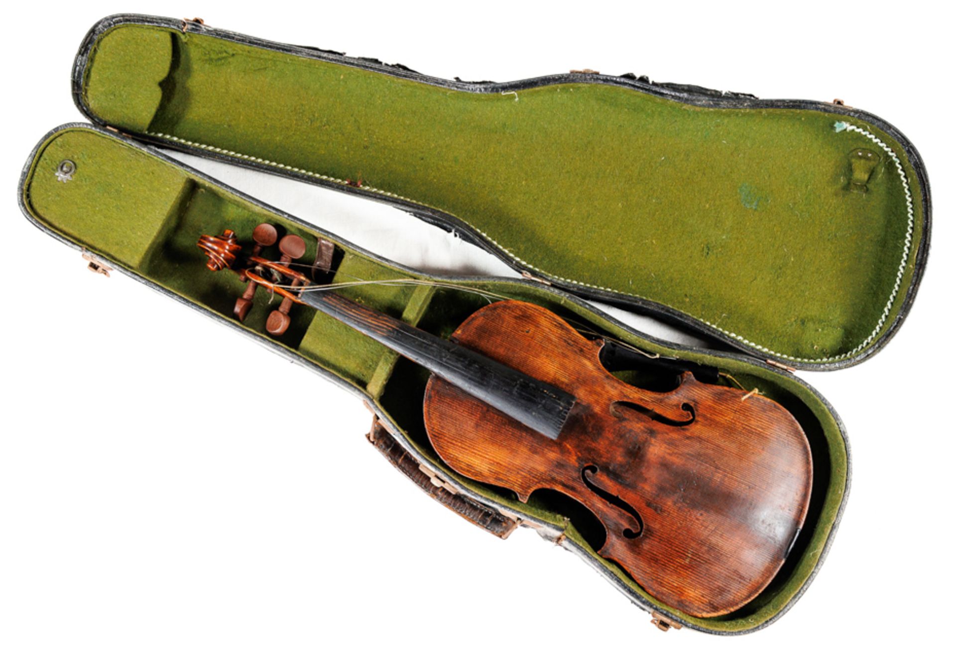 UNSIGNED HISTORICAL VIOLIN WITH CASE