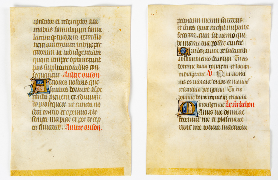 TWO ALTARCARDS WITH MANUSCRIPTS - Image 2 of 3