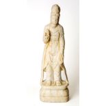 A CHINESE MARBLE GUANYIN