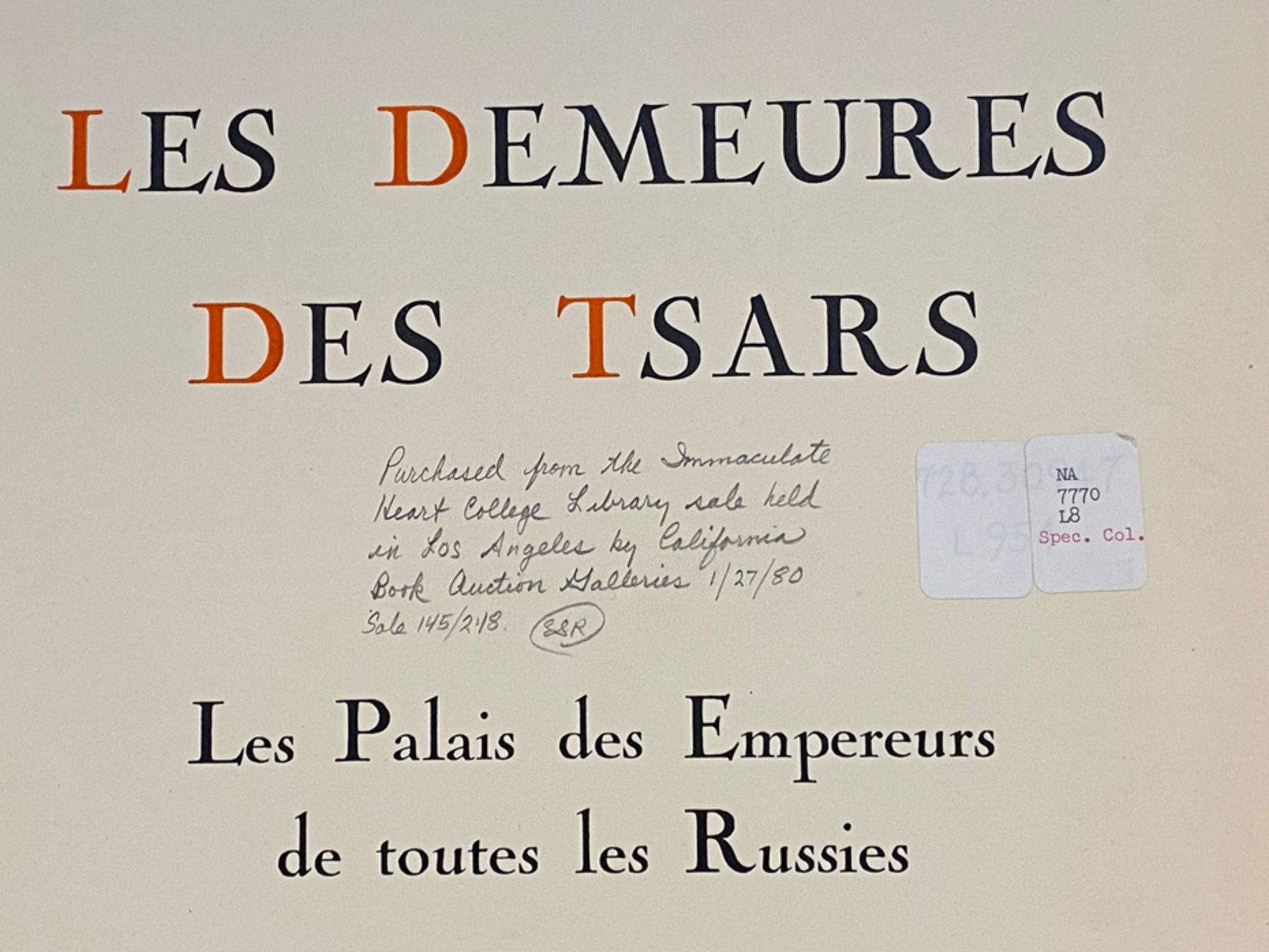 LOUKOMSKI, G.K., LES DEMEURES DES TSARS, PARIS 1929 - Image 8 of 17
