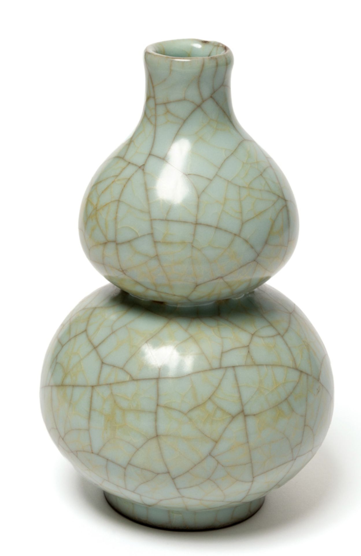 DOPPELBAUCHIGE SELADON-FARBIGE GEYAO VASE