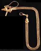 Golden Pocket Watch Chain with Pocket Watch Key