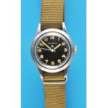 Jaeger-LeCoultre Military wristwatch with central seconds and British emblem, cal. 885, circa 1950, 