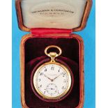 Vacheron & Constantin Genève, gold pocket watch in original case, 18 ct. gold case with gold cuvette