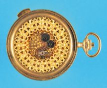 Aero Watch Neuchâtel Répetition, gold-plated pocket watch with jump cover and 5-minute repeater,