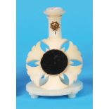 Pocket watch stand, alabaster, column with
recess for inserting a candle, around
1900,