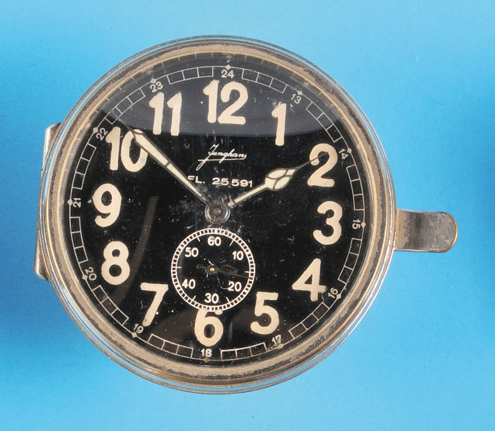 Junghans on-board chronometer "Property of the Air Force", Fl. 25591, Junghans 1937, 
